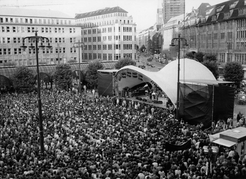 Der Rathausmarkt am Nachmittag, Eröffnung, 23. August 1986