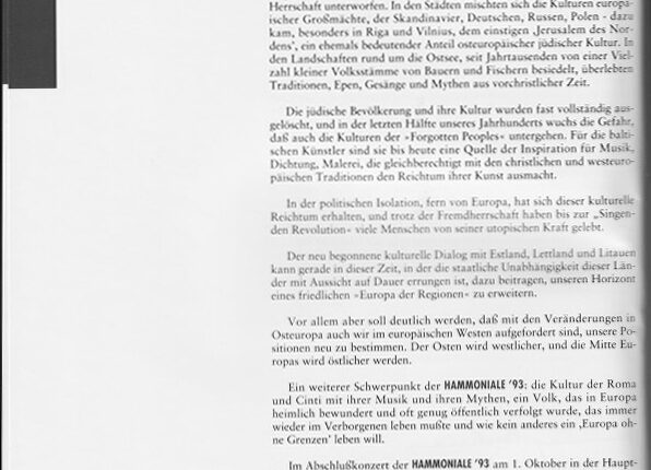 Hammoniale 1993 Festival der Frauen  (Hammoniale 1993 Editorial)